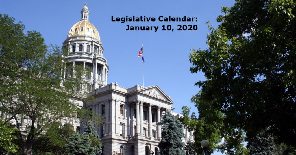 Colorado Legislative Calendar: January 10, 2020 - Colorado Citizens Press