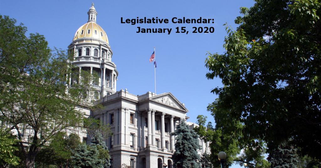 Colorado Legislative Calendar: January 15, 2020 - Colorado Citizens Press
